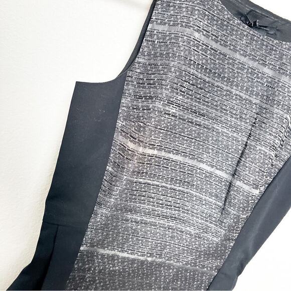 NWT Armani Exchange AX Grey Black Dress Sleeveless a line Size 6 career work - Picture 5 of 12
